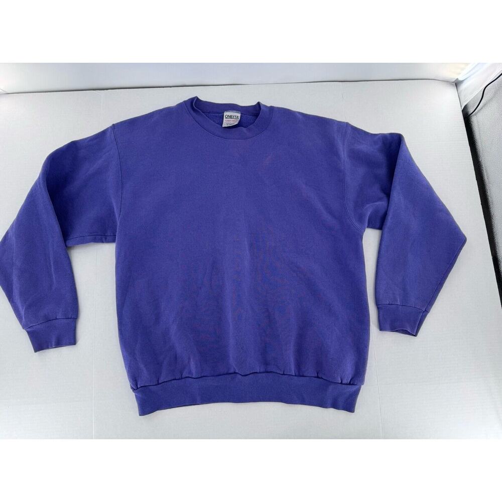 Vtg 90s Oneita Sweatshirt Men’s Size XL Purple Blank Hipster Grunge Power-Sweats